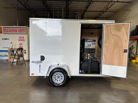 Can be used with truck mount carpet cleaner. carpet cleaning trailer with truckmount for sale