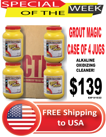 GROUT MAGIC ALKALINE TILE CLEANER - 1 CASE OF 4 92oz JUGS- WEEKLY SPECIAL