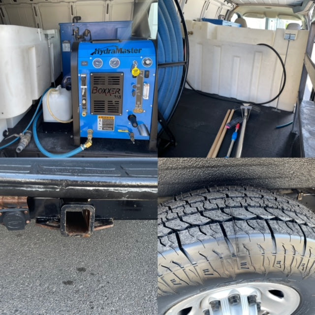 Chevy 3500 fully loaded with Hydramaster Boxxer 318 fresh water tank