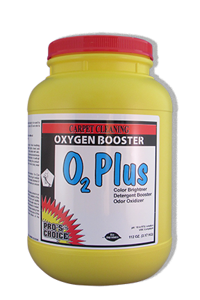 O2 PLUS  Description:  O2 Plus brightens fibers and breaks down odor causing organic matter.  It also boosts the effectiveness of your extraction detergent.  O2 Plus gives you the most concentrated form of water soluble oxygen.  Plus pH buffering and performance builders for your carpet extraction solution.