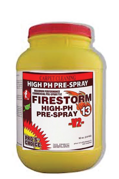 CARPET CLEANING CHEMICALS PRESPRAY PRO'S CHOICE FIRESTORM PRESPRAY