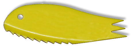 THE CARPET SHARK:     Description:  This versatile tool is the ideal companion for any cleaner. Spikes on the end are ideal for puncturing gum deposits making it easier for Pro Solve Gel to penetrate and the smooth edge along the side makes an ideal spatula for any stain removal procedure requiring agitation.